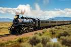 Steam engine train Art Print